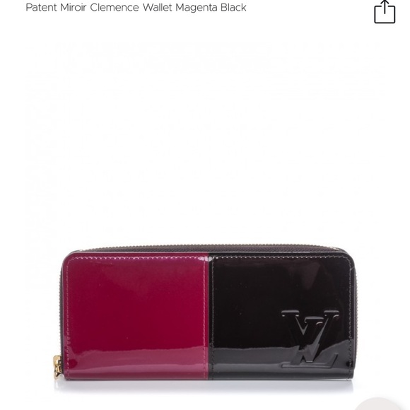 Louis Vuitton Magenta Miroir Clemence Patent Leather Wallet - Picture 1 of 17